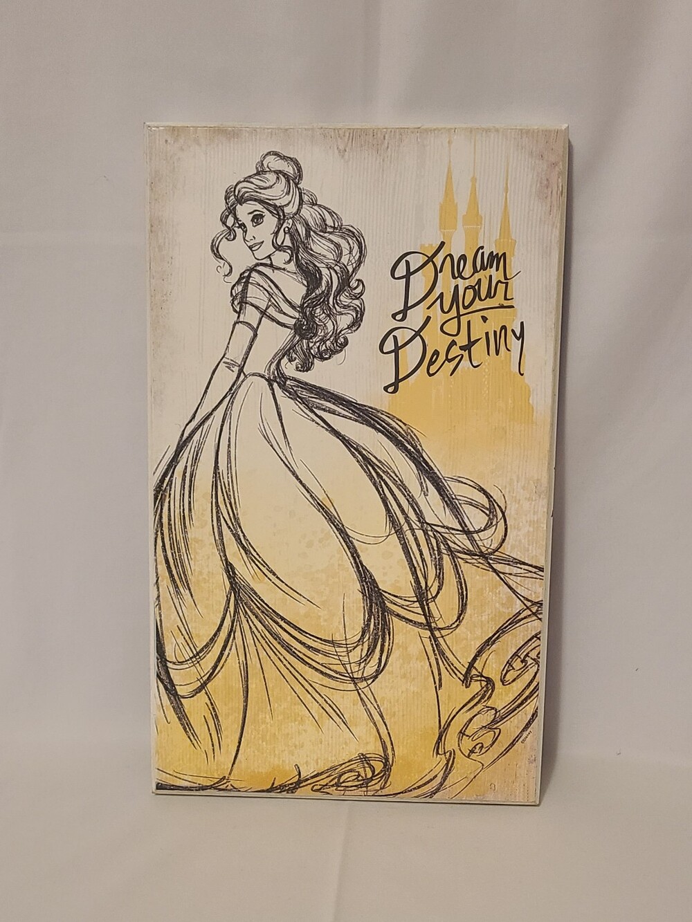 Disney Belle Sign Dream Your Destiny Shabby Chic Look